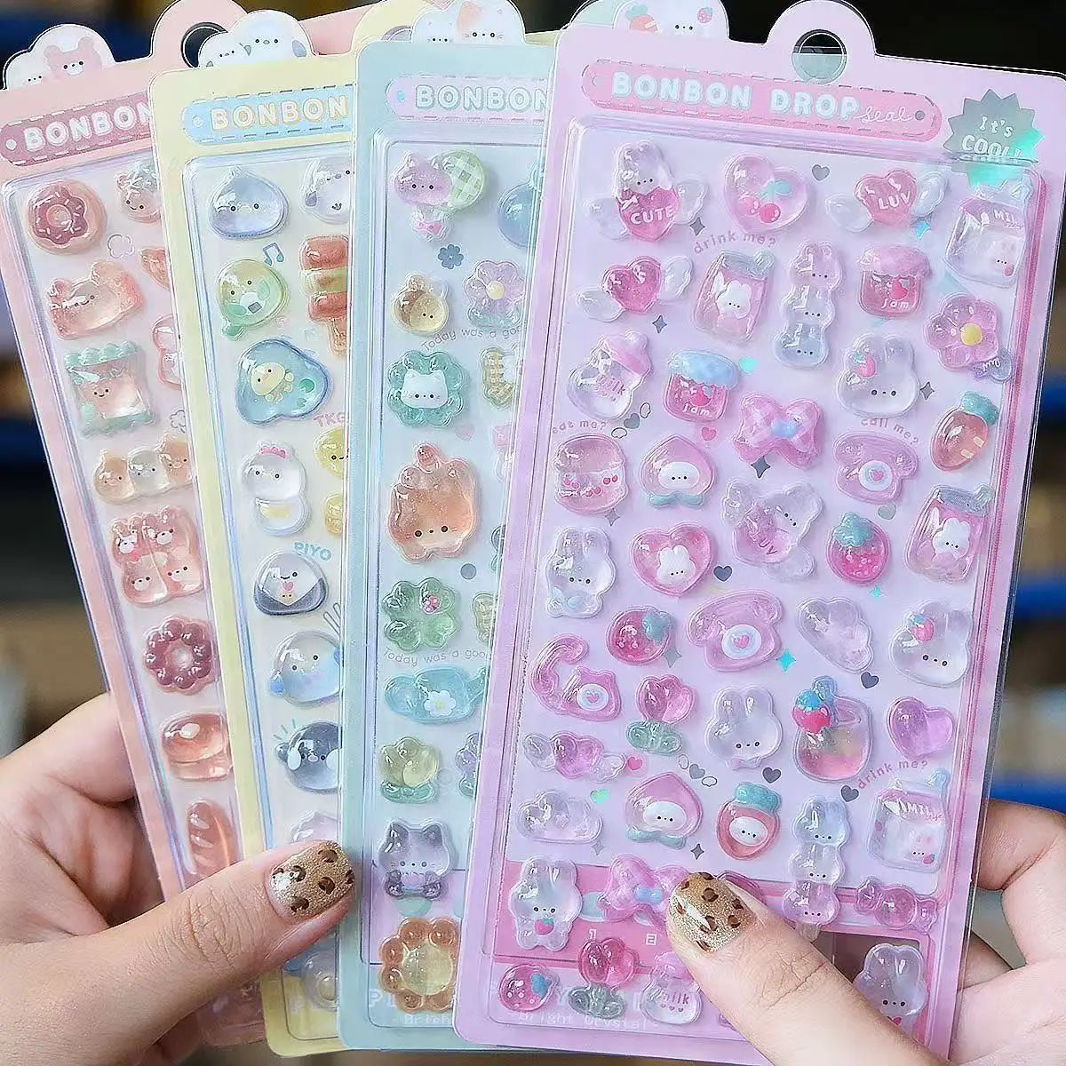 Laptop Accessories Decoration - =-=2027Kawaii 3D Jelly Resin Stickers Cute