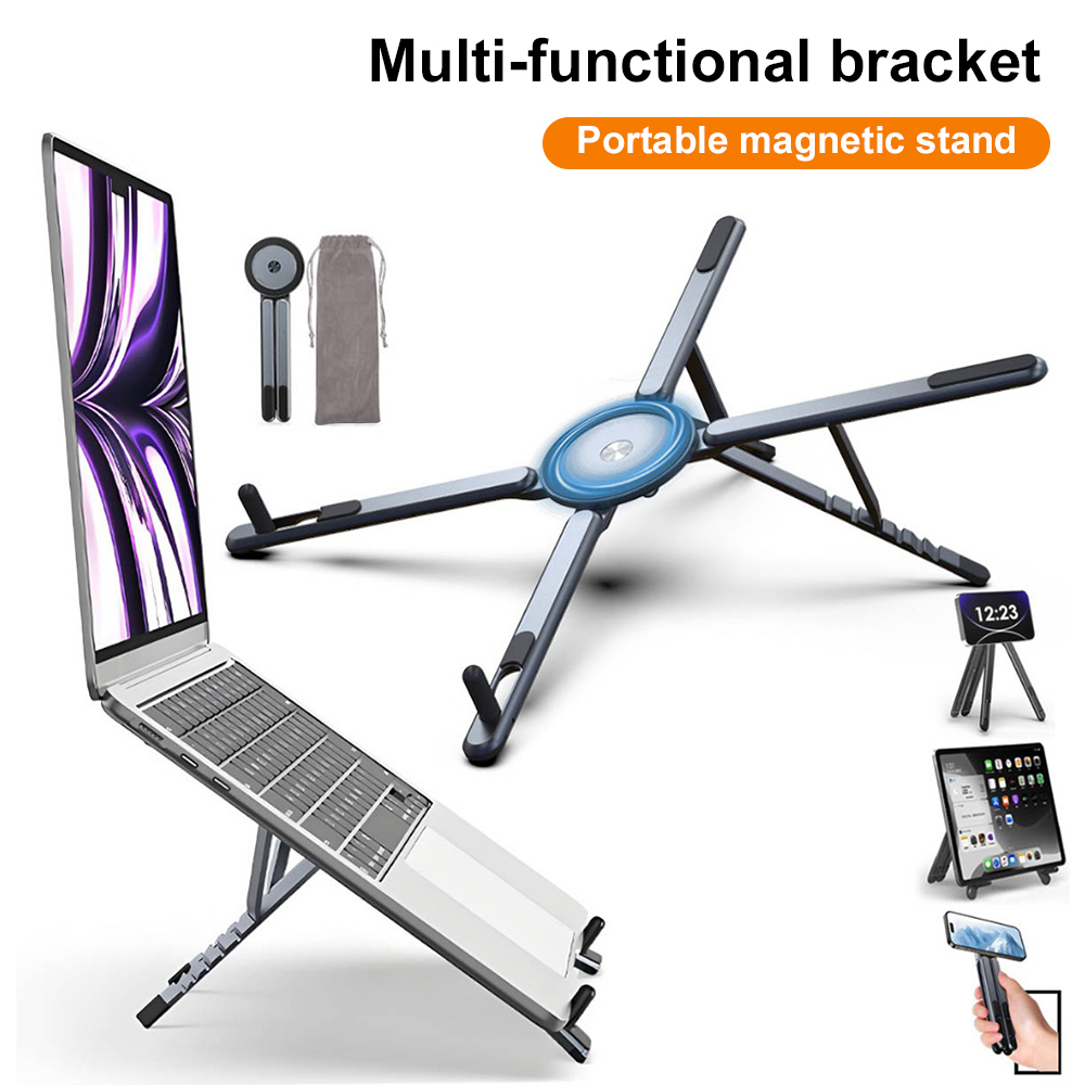 Laptop Stand Portable - Portable Magnetic Phone Holder & Selfie