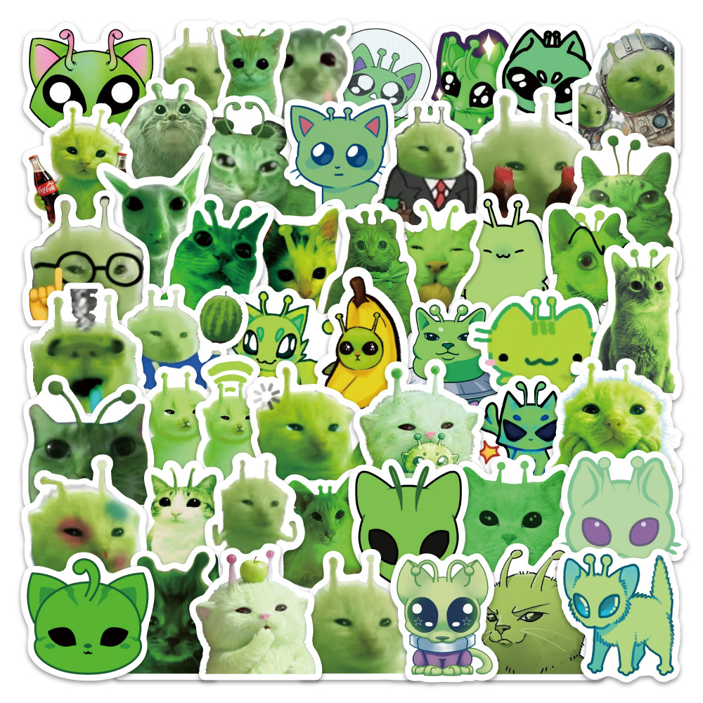 100pcs Fun Alien Cat Emoji Sti - Laptop Accessories Toy 评论和价格
