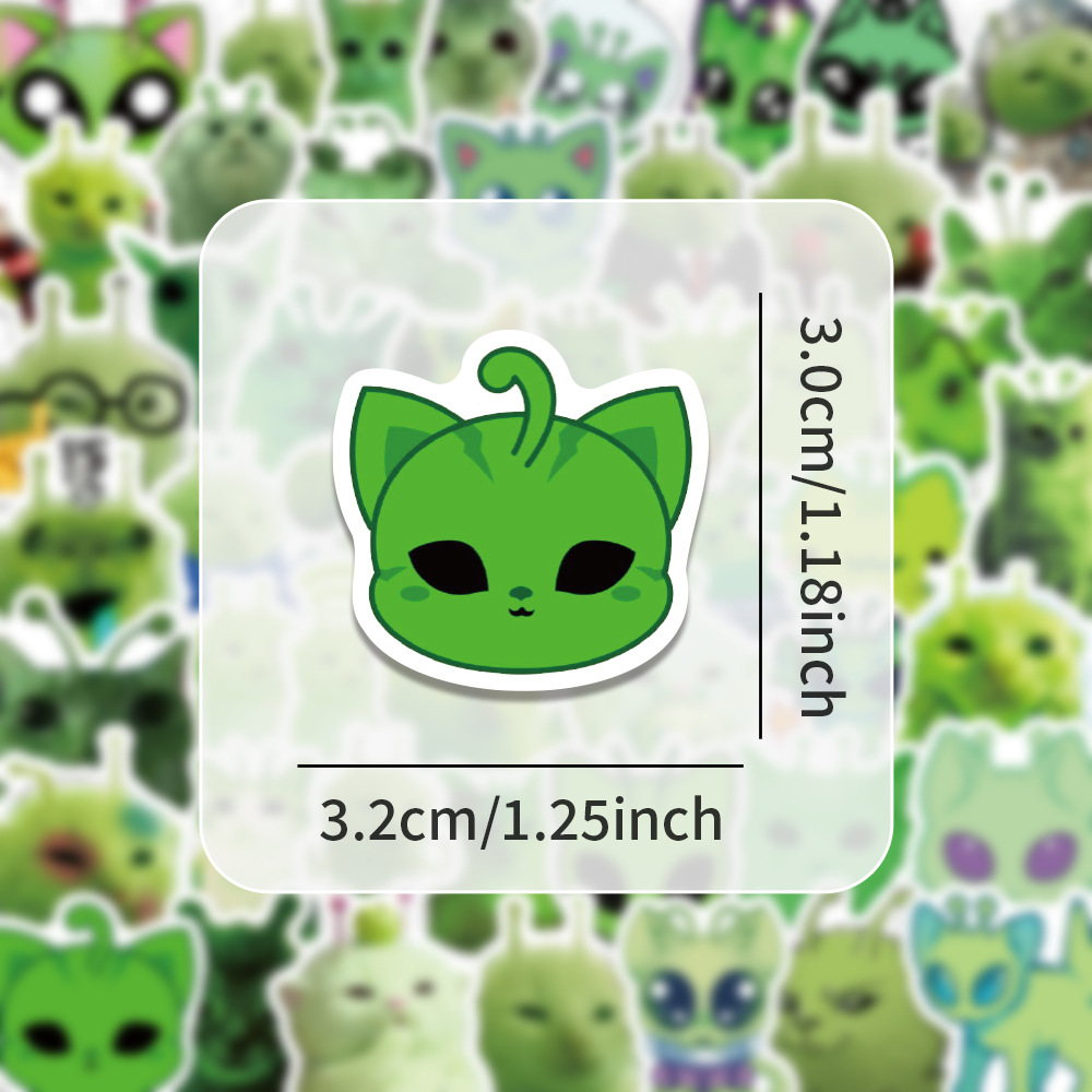 100pcs Fun Alien Cat Emoji Sti - Laptop Accessories Toy 评论和价格