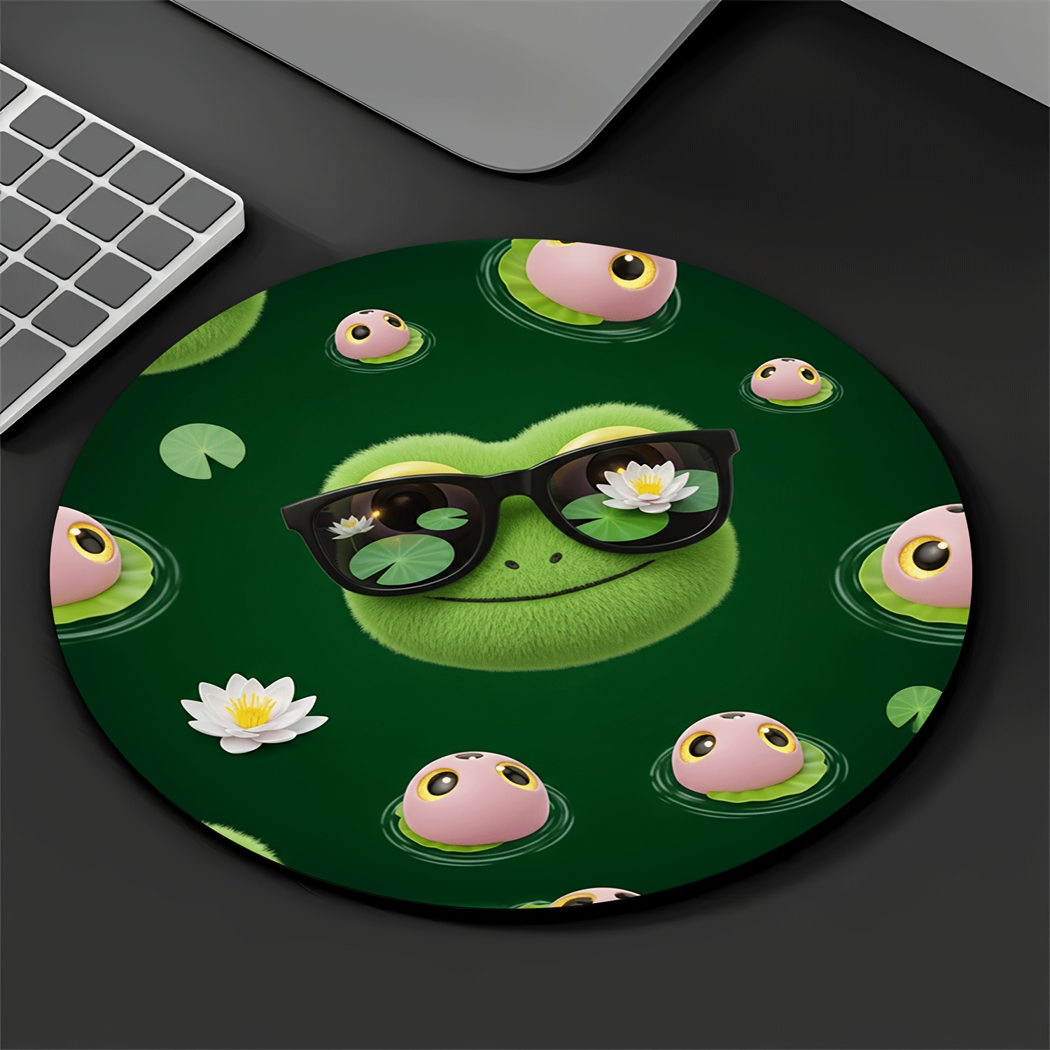 Adorable Frog with Lotus Patte - Laptop Accessories Design 评论和价格