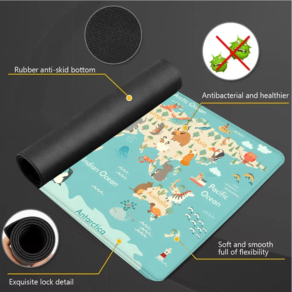 World Map Gaming Mouse Pad Ani - Laptop Accessories Design 评论和价格