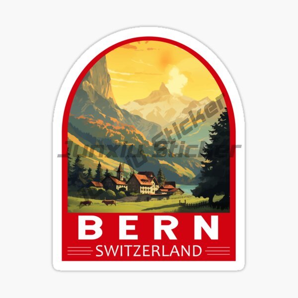 BERN SWITZERLAND Flag Car Stic - Laptop Accessories Decoration 评论和价格