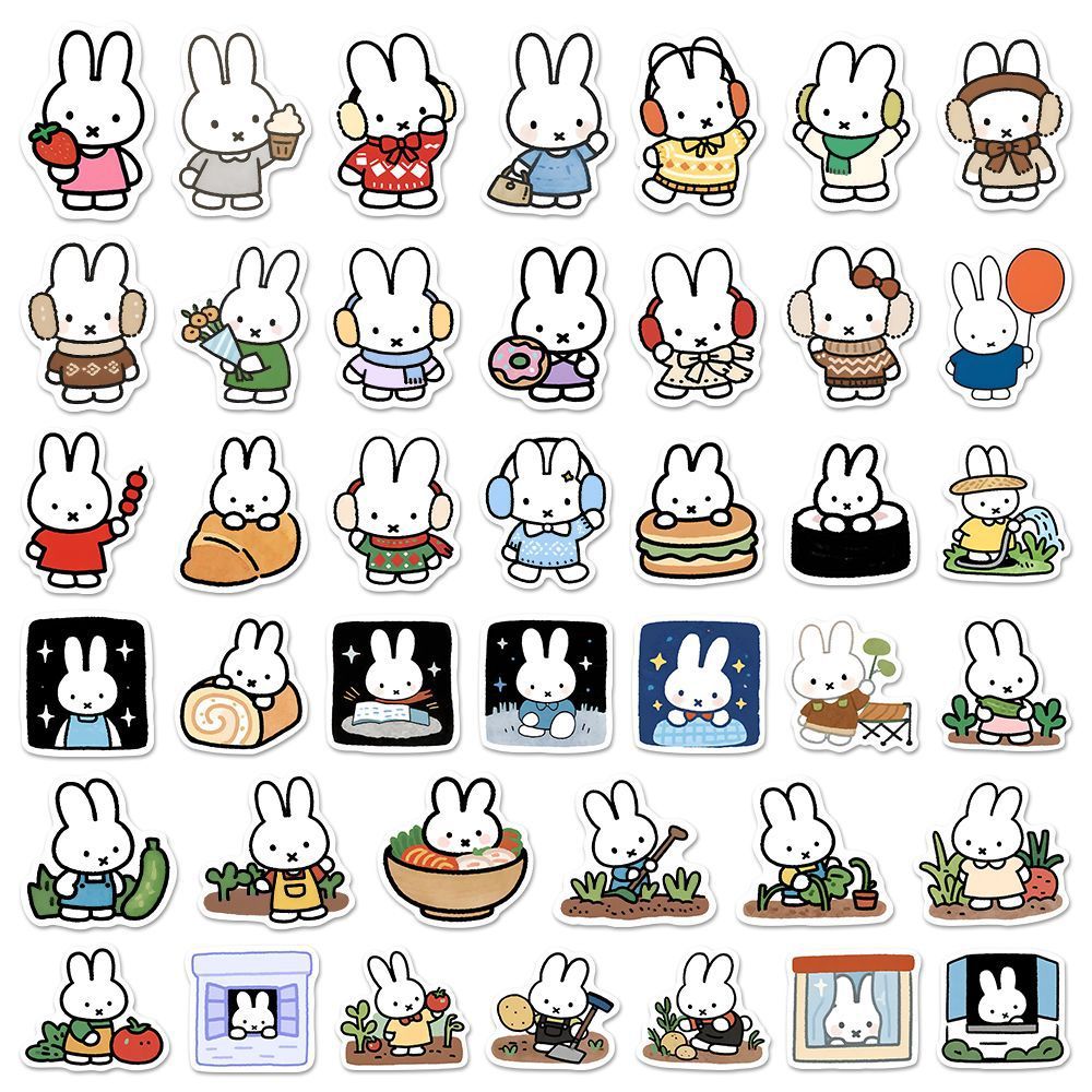 Miffy sticker cute cartoon sti - Laptop Accessories Design 评论和价格