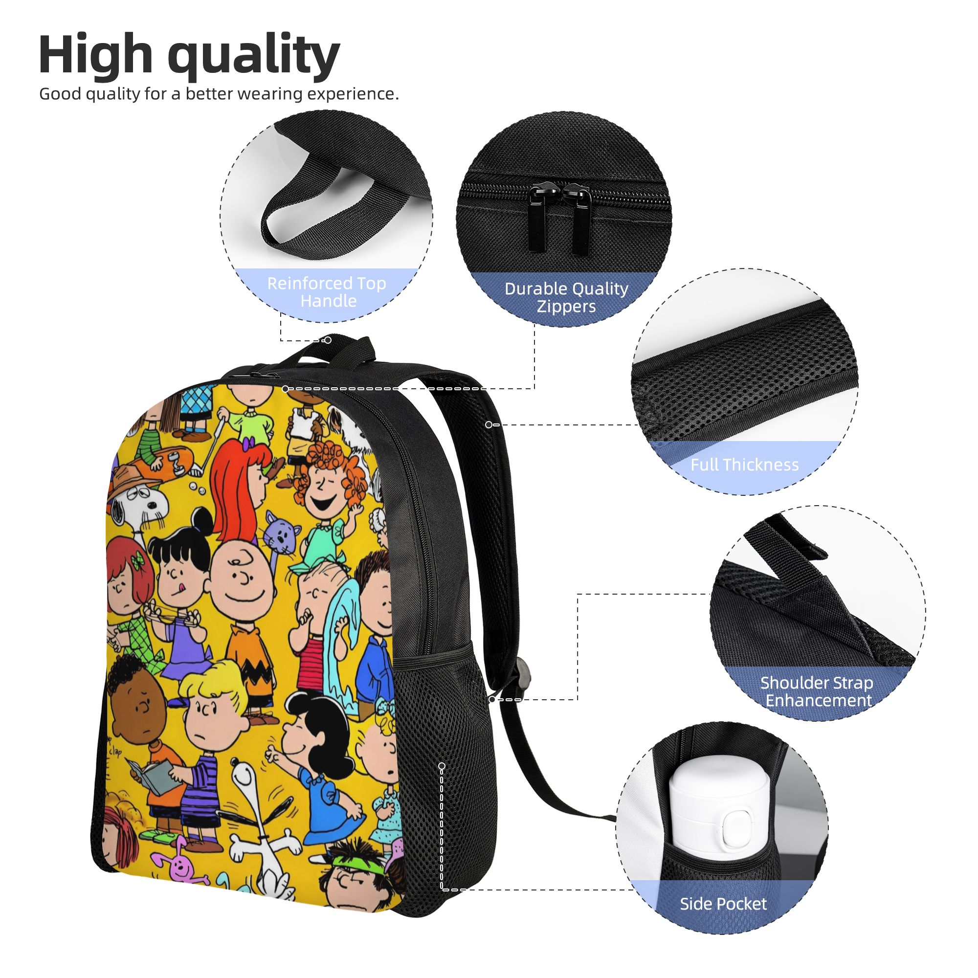 Snoopy Peanuts Fashion Backpac - Laptop Accessories Bag For Men 评论和价格