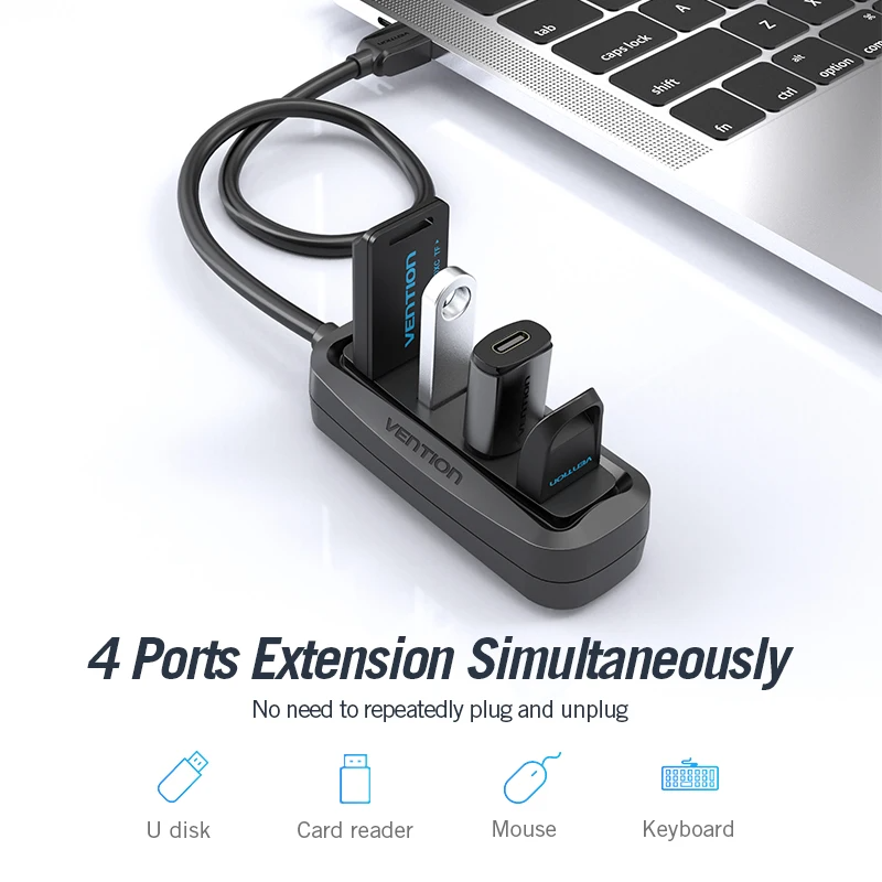 Vention USB 2.0 HUB 4 Port wit - Laptop Accessories Box 评论和价格