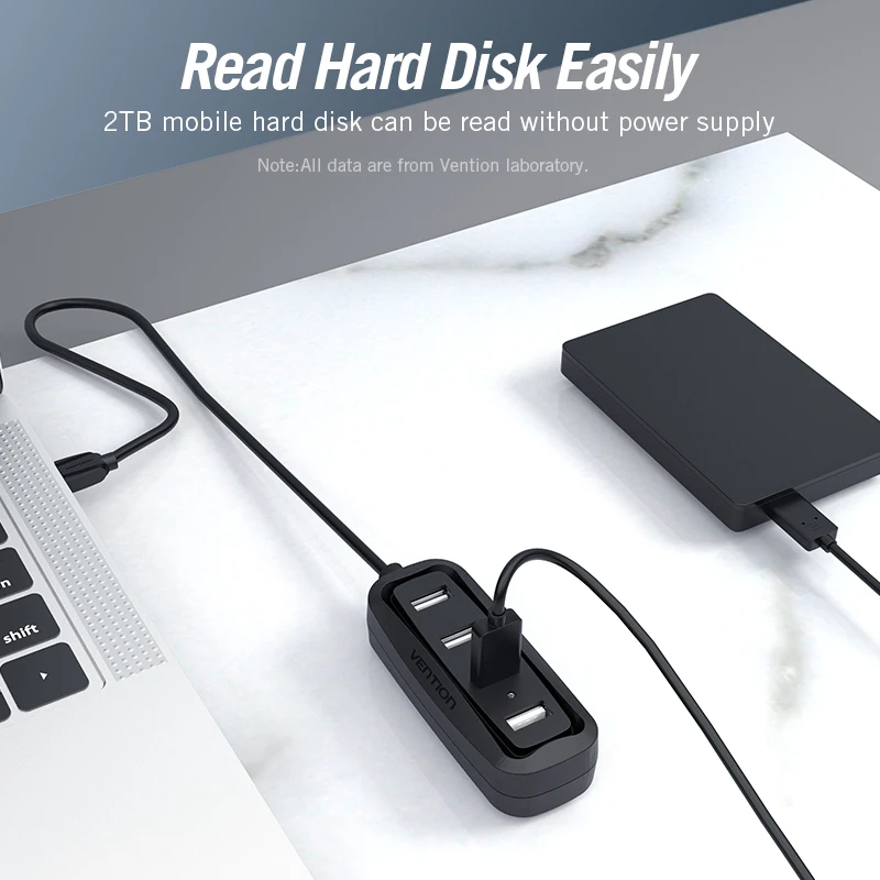 Vention USB 2.0 HUB 4 Port wit - Laptop Accessories Box 评论和价格