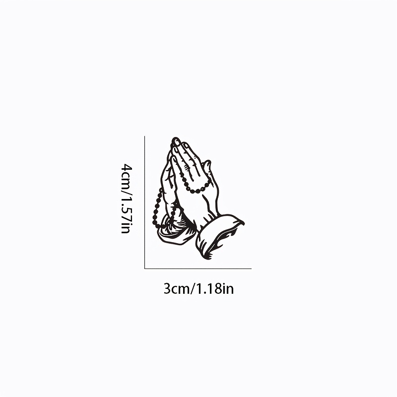 2D Flat Praying Hands Vinyl Re - Laptop Accessories Decoration 评论和价格