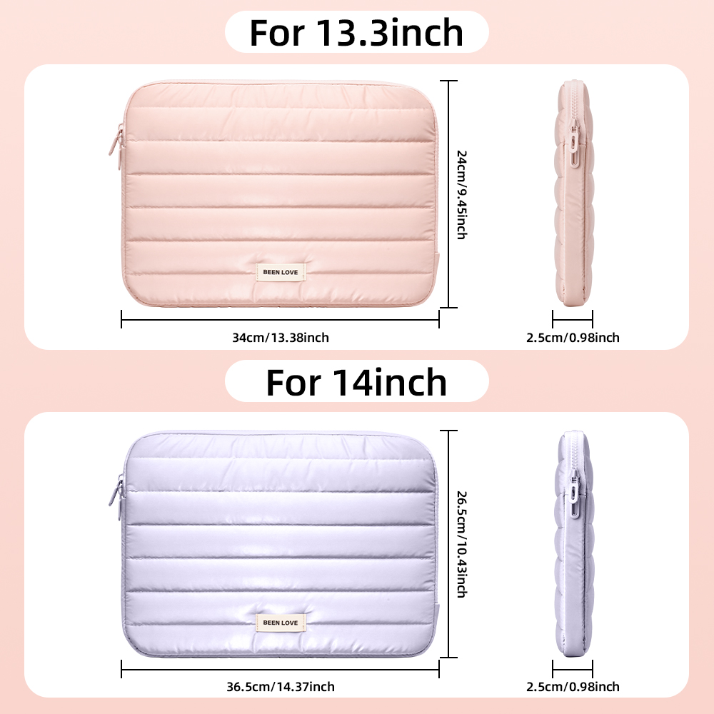 13/14 Inch Puffy Laptop Sleeve - Laptop Accessories Pouch 评论和价格