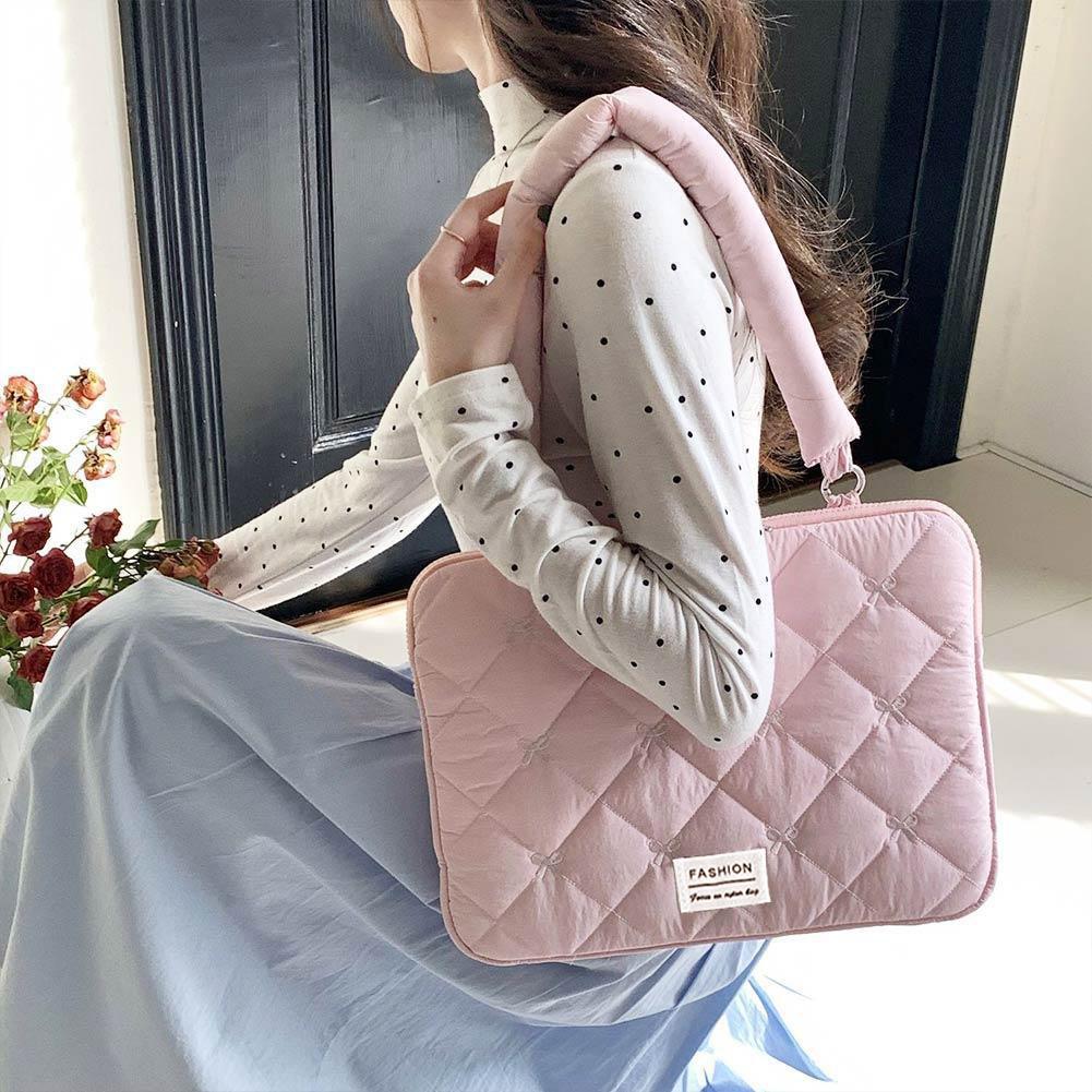 Cute Bow Embroidered Laptop Sl - Laptop Accessories Pouch 评论和价格
