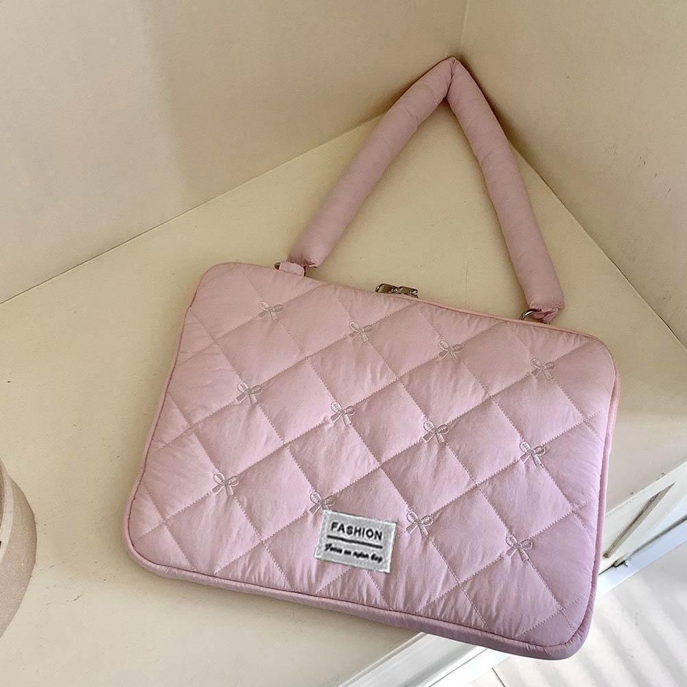Cute Bow Embroidered Laptop Sl - Laptop Accessories Pouch 评论和价格