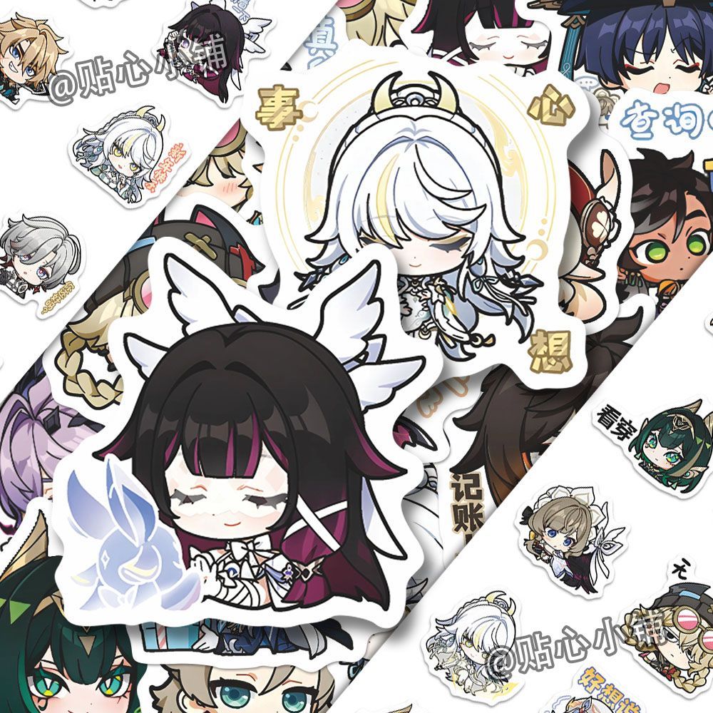 64PCS Genshin Impact Moon Maid - Laptop Accessories Decoration 评论和价格