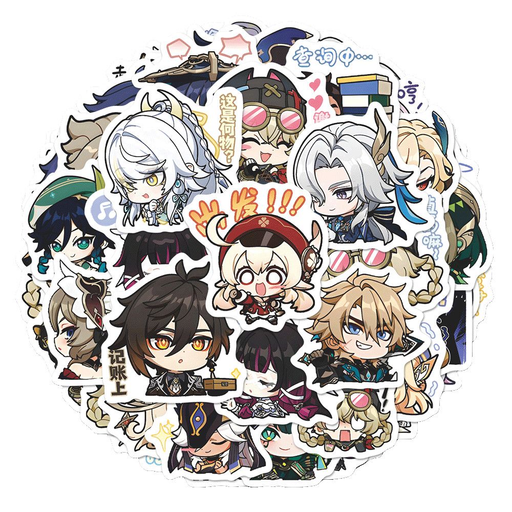 64PCS Genshin Impact Moon Maid - Laptop Accessories Decoration 评论和价格