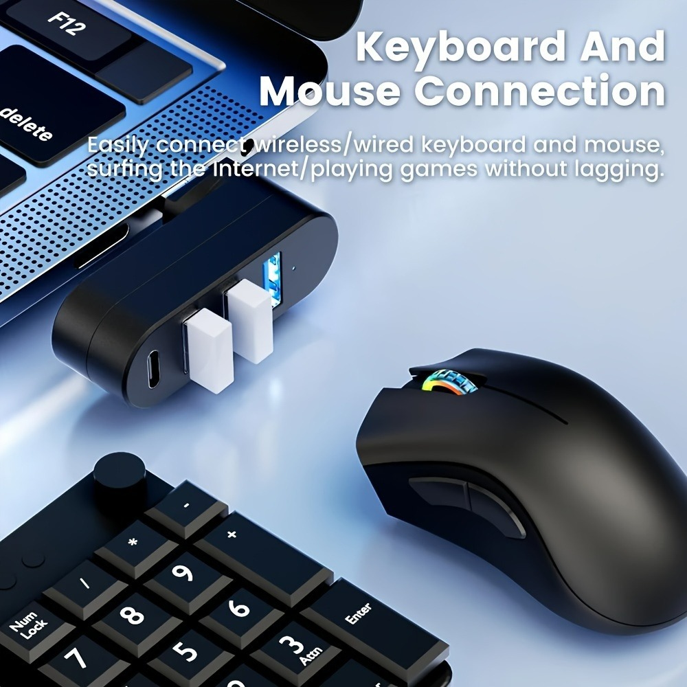 Mini Splitter 4 Ports USB Hub  - Laptop Accessories Box 评论和价格
