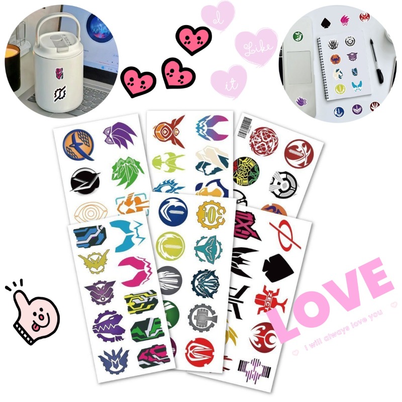 60 Sheets Kamen Rider Logo Sti - Laptop Accessories Decoration 评论和价格